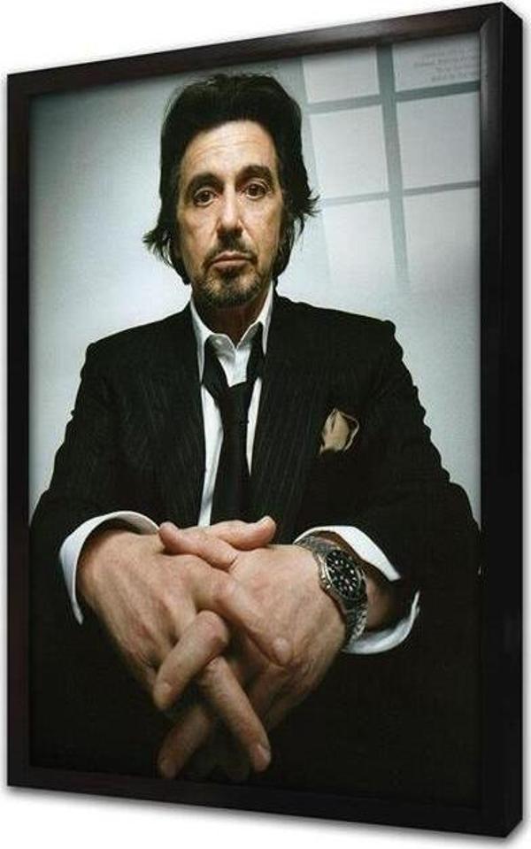 Tablosan Al Pacino Çerçeveli Cam Tablo - Image 1
