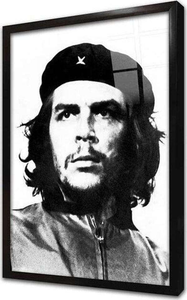 Tablosan Che Guevara Posteri Çerçeveli Cam Tablo - Image 1