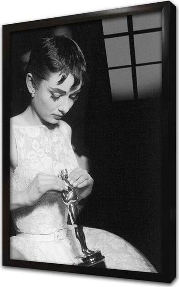Tablosan Audrey Hepburn Çerçeveli Cam Tablo - Image 1