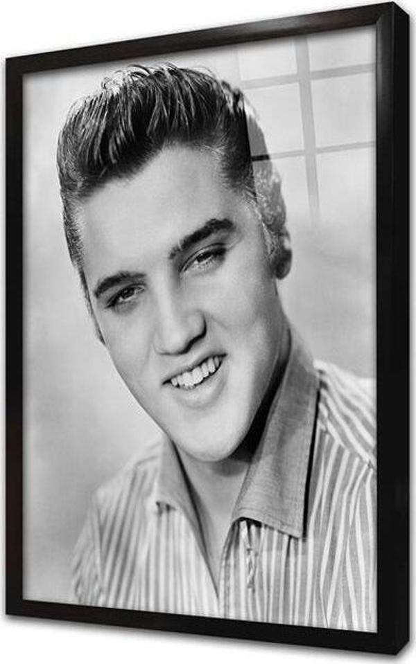 Tablosan Elvis Presley Çerçeveli Cam Tablo - Image 1