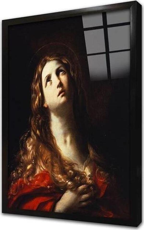Tablosan Leonardo Da Vinci Maria Magdalena Çerçeveli Cam Tablo - Image 1