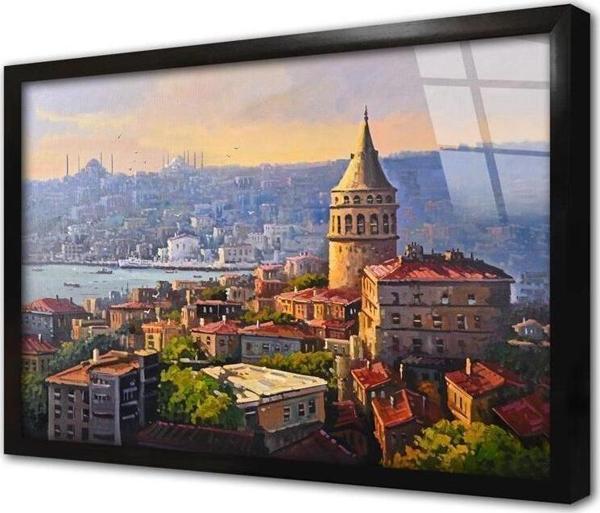 Tablosan Galata Çerçeveli Cam Tablo - Image 1