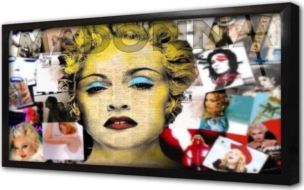 Tablosan Madonna Kolajı Çerçeveli Cam Tablo - Image 1