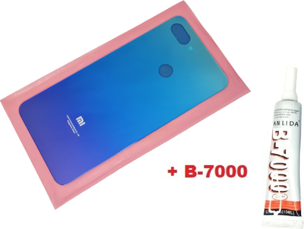 Tkgz Xiaomi Mi 8 Lite Arka Kapak (CAM+B-7000) MAVİ - Image 1