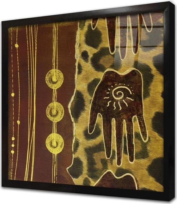 Tablosan Etnik Motif Çerçeveli Cam Tablo - Image 1