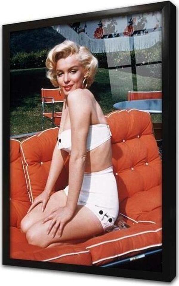 Tablosan Marilyn Monroe Çerçeveli Cam Tablo - Image 1