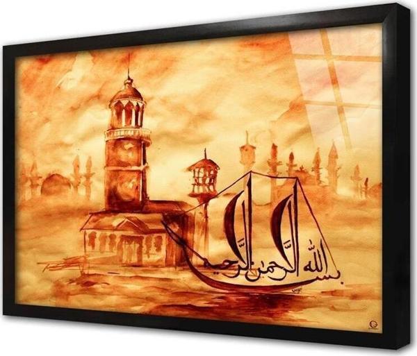 Tablosan Istanbul Kız Kulesi Çerçeveli Cam Tablo - Image 1