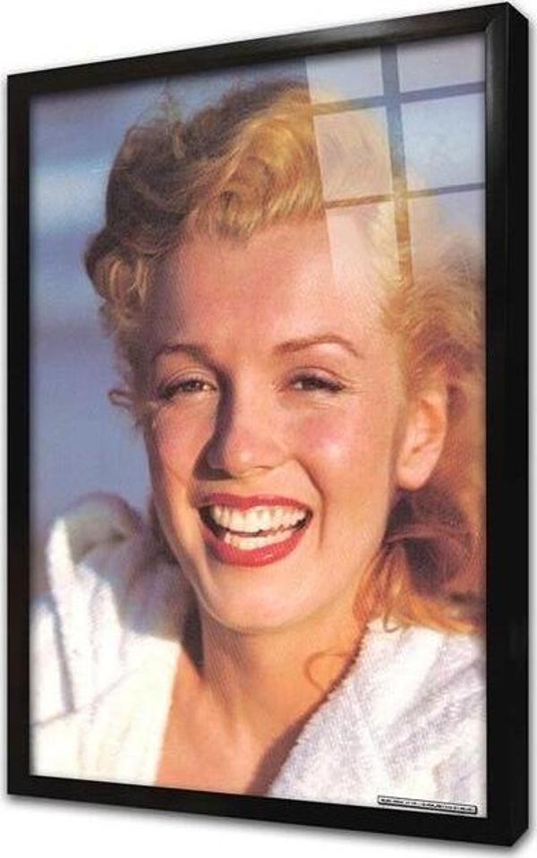 Tablosan Renkli Marilyn Monroe Çerçeveli Cam Tablo - Image 1