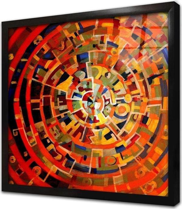 Tablosan Soyut Görsel Çerçeveli Cam Tablo - Image 1