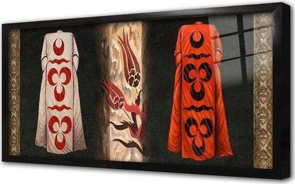 Tablosan Osmanlı Kaftan Çerçeveli Cam Tablo - Image 1