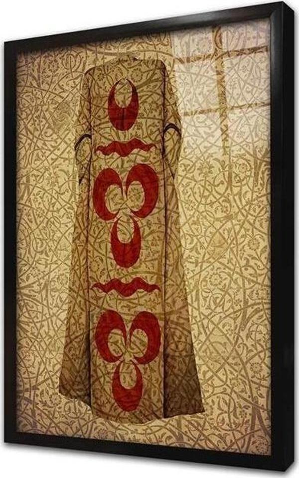 Tablosan Osmanlı Kaftan Çerçeveli Cam Tablo - Image 1