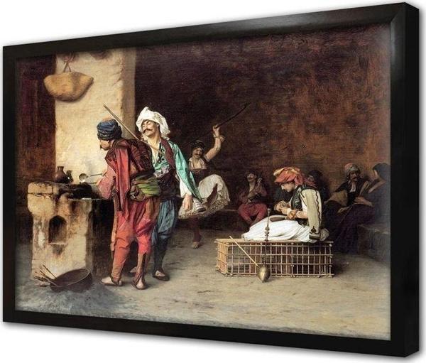 Tablosan Osmanlı Devleti Zamanı Çardak Köyü Çerçeveli Cam Tablo - Image 1