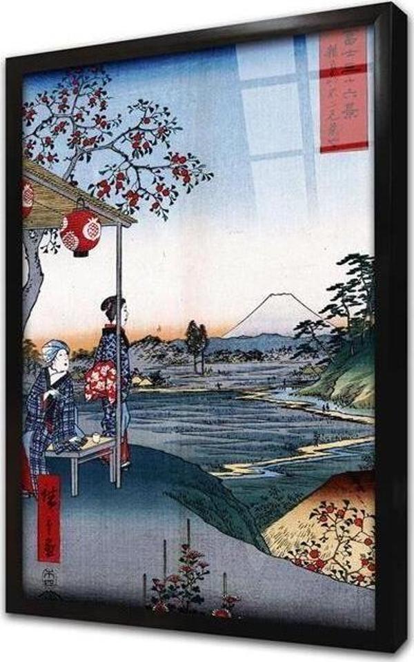 Tablosan Japon Evi Çerçeveli Cam Tablo - Image 1