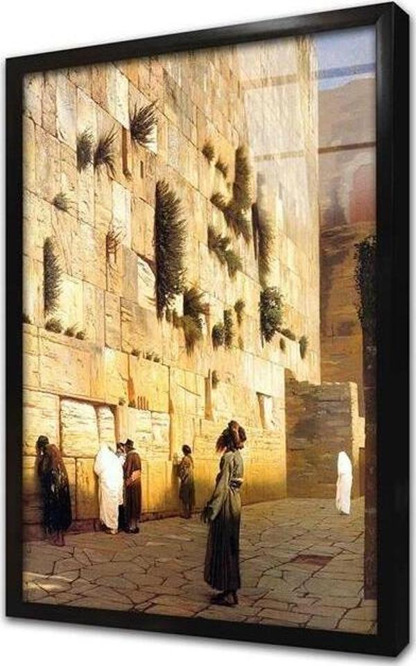 Tablosan Ağlama Duvarı Jean Leon Gerome Çerçeveli Cam Tablo - Image 1