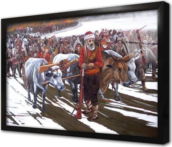 Tablosan Kurtuluş Savaşı Sonrası Çerçeveli Cam Tablo - Image 1