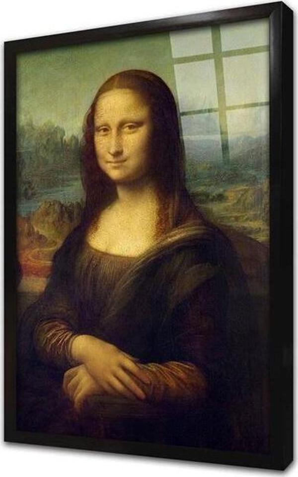 Tablosan Mona Lisa Çerçeveli Cam Tablo - Image 1