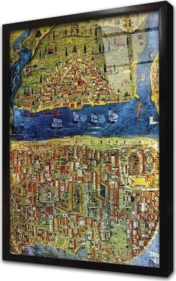 Tablosan Istanbul Matrakçı Nasuh Çerçeveli Cam Tablo - Image 1