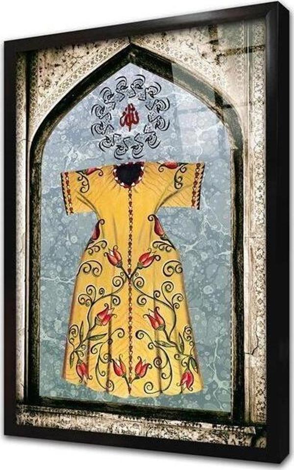 Tablosan Osmanlı Kaftan Çerçeveli Cam Tablo - Image 1