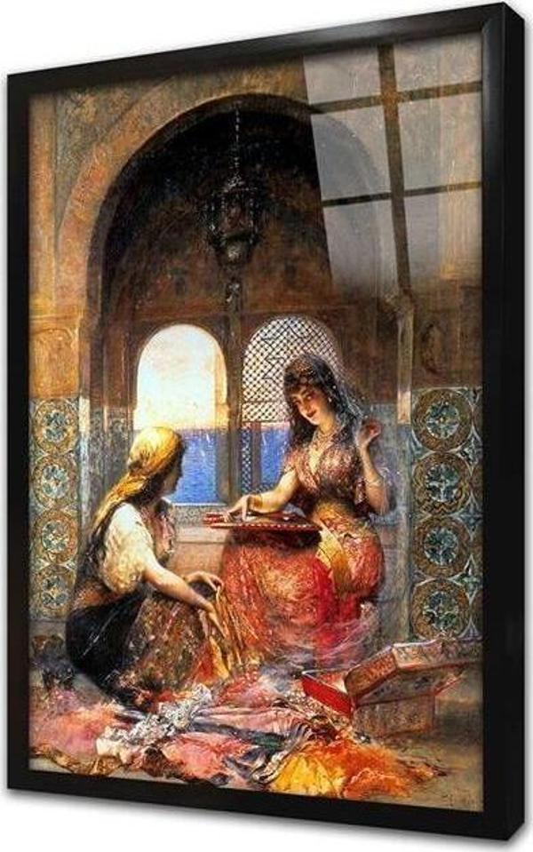 Tablosan Osmanlı Harem Çerçeveli Cam Tablo - Image 1