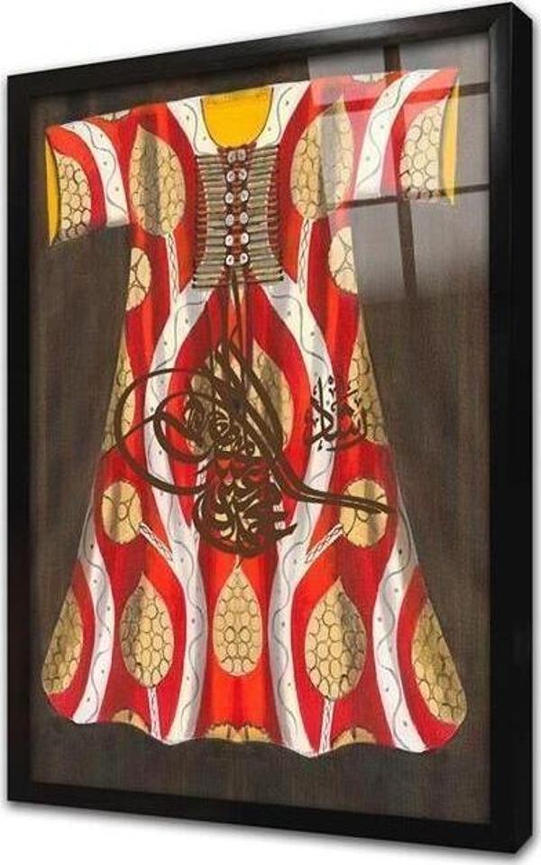 Tablosan Osmanlı Kaftan Çerçeveli Cam Tablo - Image 1
