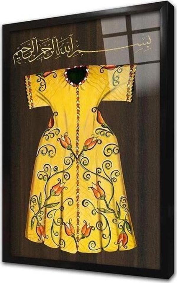 Tablosan Osmanlı Kaftan Çerçeveli Cam Tablo - Image 1