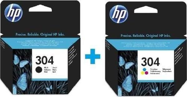 HP 304 Siyah N9K06AE + 304 Renkli N9K05AE Kartuş Seti - Image 1