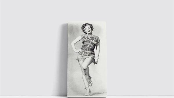 Tablosan Siyah Beyaz Marilyn Monroe Çerçeveli Mdf Tablo 30x60 cm - Image 1