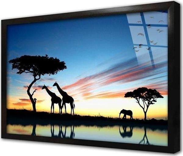 Tablosan Safari Çerçeveli Cam Tablo 30x40 cm - Image 1