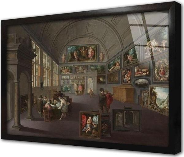 Tablosan Resim Galerisi Giovanni Pannini Çerçeveli Cam Tablo 20x30 cm - Image 1