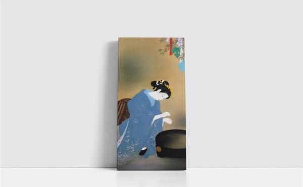 Tablosan Japon Kadın Çerçeveli Mdf Tablo 30x60 cm - Image 1