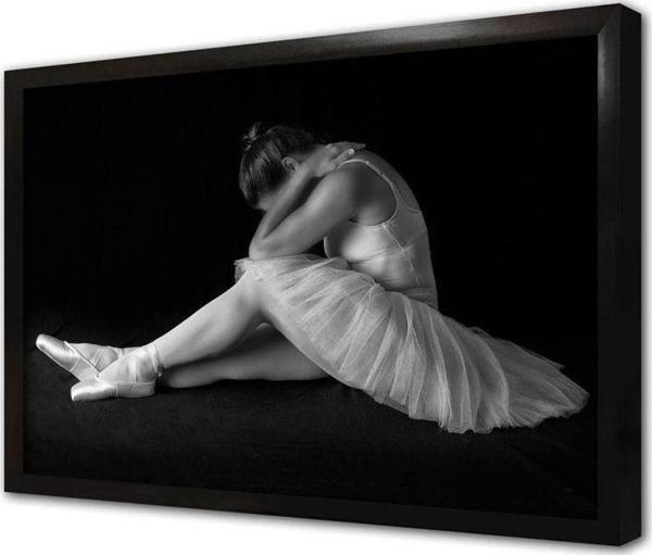 Tablosan Balerin Kız Çerçeveli Cam Tablo 30x40 cm - Image 1