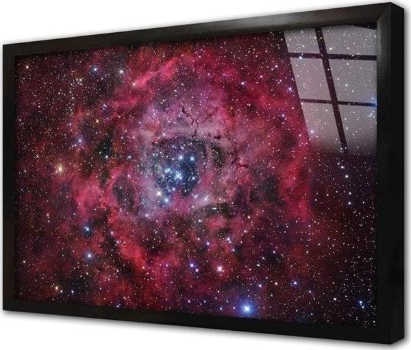 Tablosan Uzay Teleskobu Görüntüleri Çerçeveli Cam Tablo 50x70 cm - Image 1
