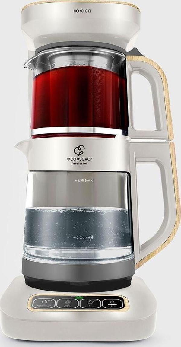 Çaysever Robotea Pro 4 in 1 Cam Çay Makinesi Wood Craft - Image 1