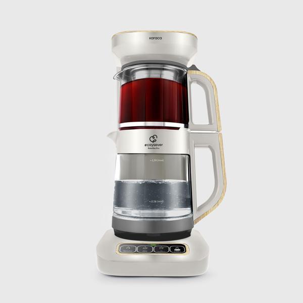 Karaca Çaysever Robotea Pro 4 in 1 Cam Çay Makinesi Wood Craft - Image 1
