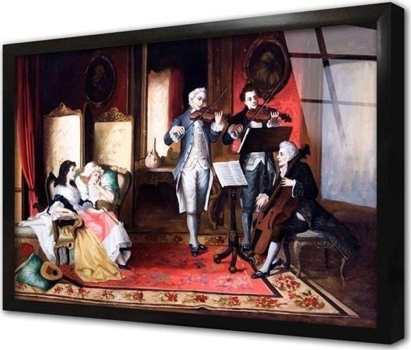 Tablosan Soylu Avrupalılar Çerçeveli Cam Tablo 50x70 cm - Image 1
