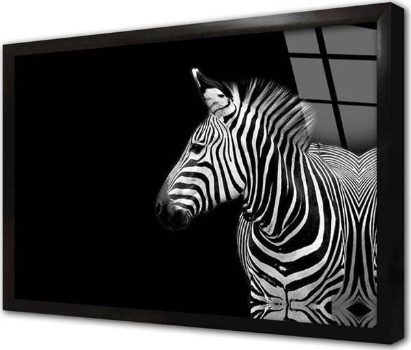 Tablosan Zebra Çerçeveli Cam Tablo 20x30 cm - Image 1