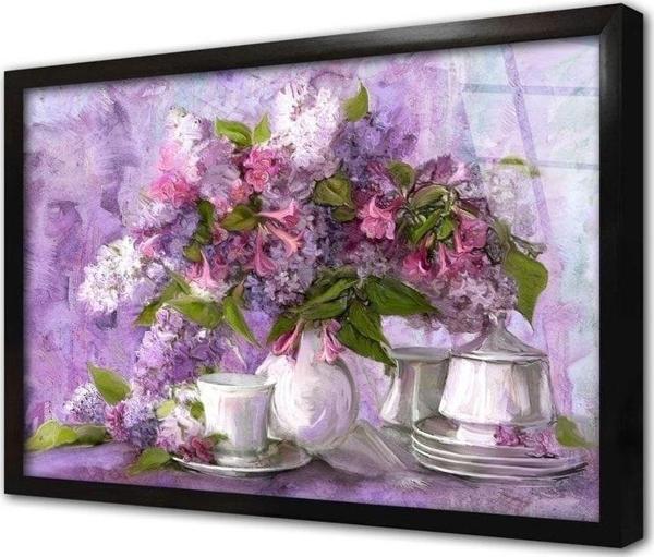 Tablosan Çiçek Çerçeveli Cam Tablo 20x30 cm - Image 1