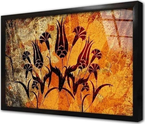 Tablosan Osmanlı Çini Görselleri Çerçeveli Cam Tablo 20x30 cm - Image 1