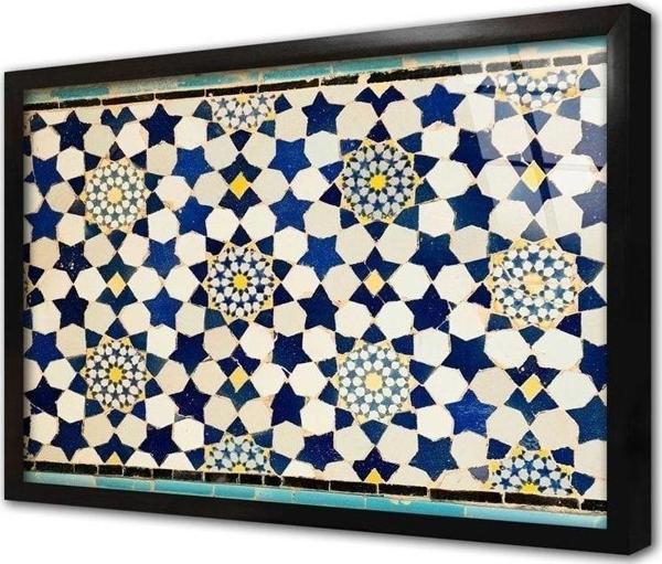 Tablosan Osmanlı Çini Görselleri Çerçeveli Cam Tablo 20x30 cm - Image 1