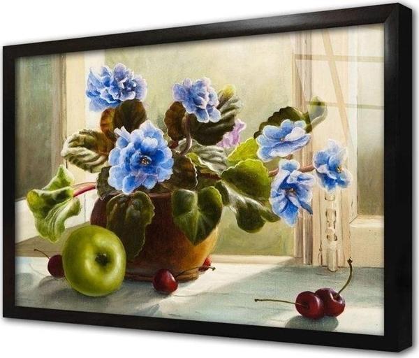 Tablosan Çiçek Çerçeveli Cam Tablo 60x90 cm - Image 1
