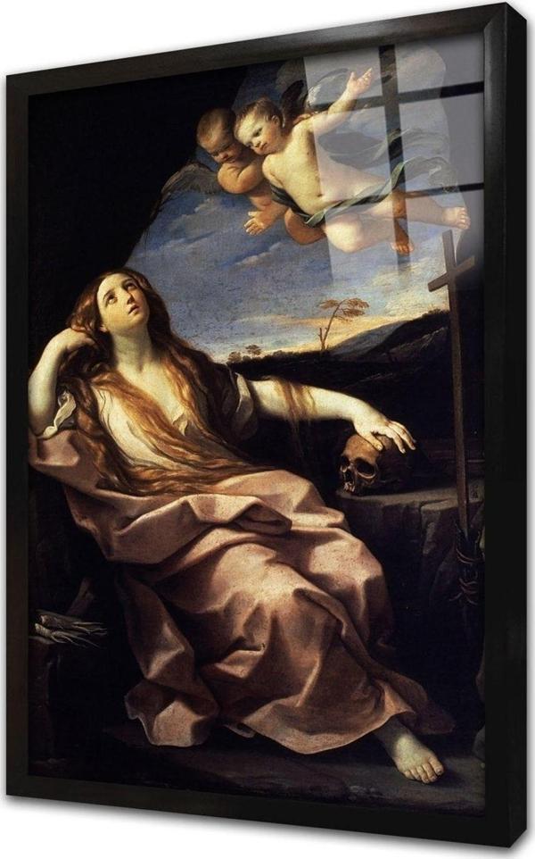 Tablosan Guido Reni Mary Magdalene Çerçeveli Cam Tablo 30x40 cm - Image 1