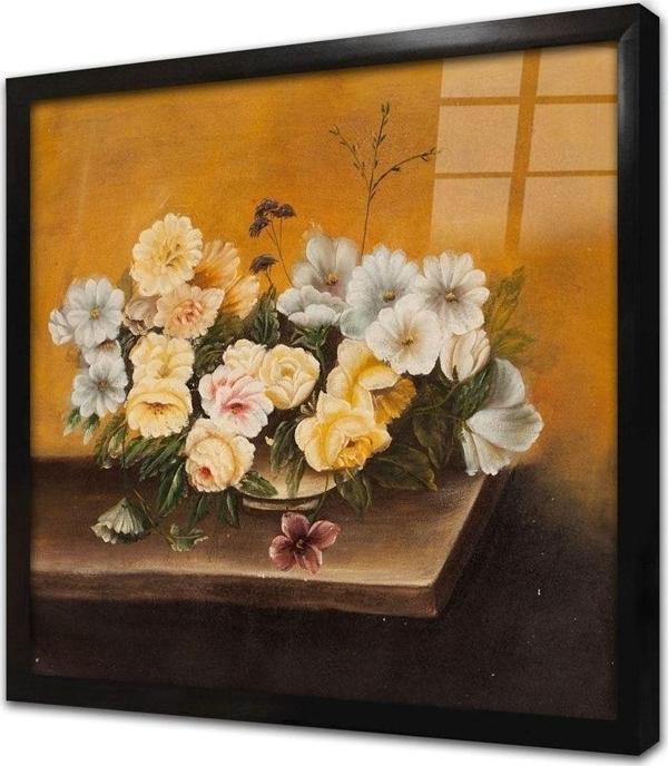 Tablosan Çiçek Çerçeveli Cam Tablo 20x30 cm - Image 1