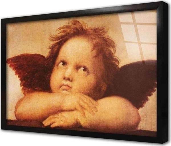 Tablosan Baş Melek Rafaelin Çerçeveli Cam Tablo 30x40 cm - Image 1