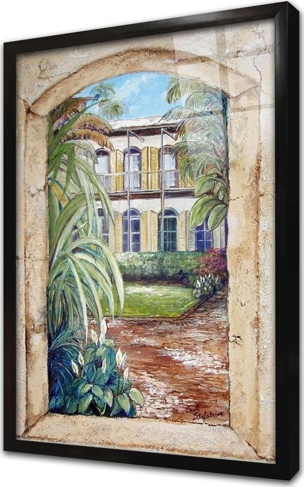 Tablosan Taş Ev Kapı Çerçeveli Cam Tablo 20x30 cm - Image 1