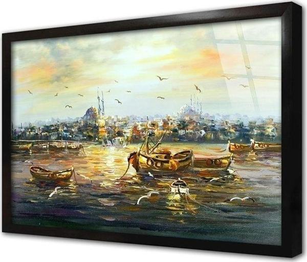Tablosan Istanbul Soyut Çerçeveli Cam Tablo 20x30 cm - Image 1