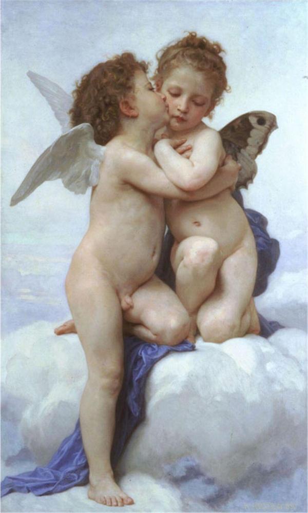 Tablosan Cupid Ve Psyche Çocuklar Kanvas Tablo 70x120 cm Kb02358 70x120 cm - Image 1