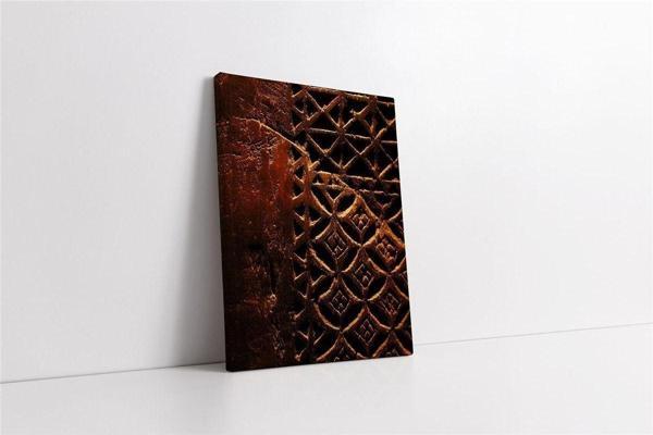 Tablosan Ahşap Oyma Kapı Kanvas Tablo - Image 1