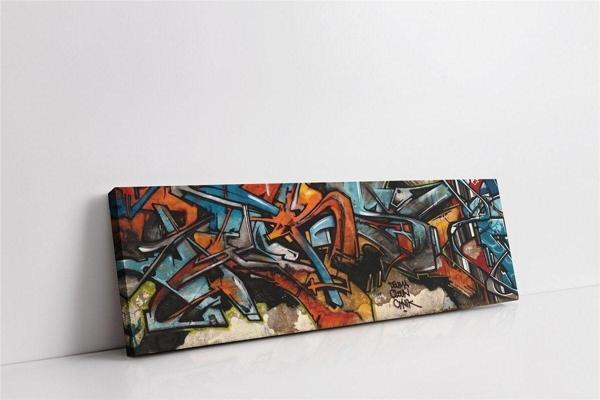 Tablosan Grafiti Kanvas Tablo 80x240 cm - Image 1