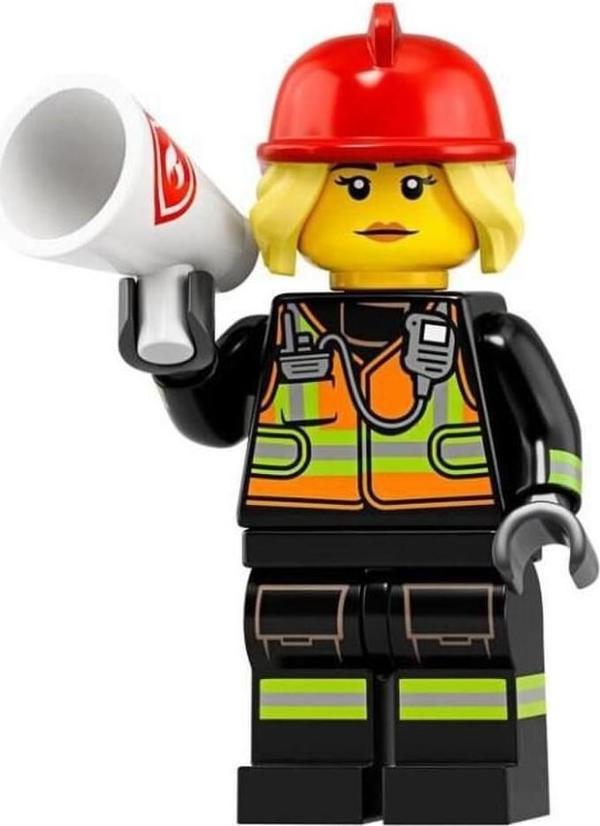 LEGO Minifigür - Seri 19 - 71025 - Fire Fighter +5 Yaş (1 Parça) - Image 1