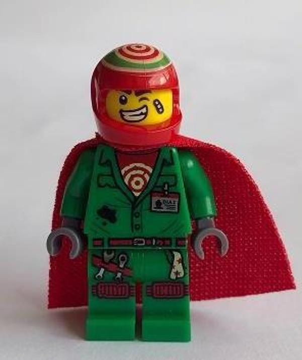 LEGO Minifigür Hidden Side Douglas Elton / El Fuego - Coveralls with Helmet and Cape +5 Yaş (1 Parça) - Image 1